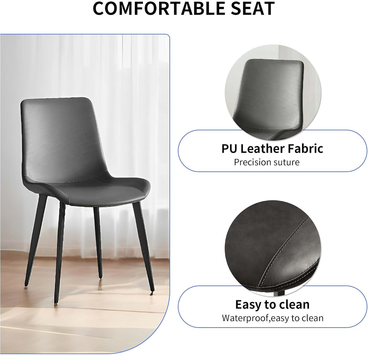 Dining Chairs 4PCS, Modern Kitchen Chairs
