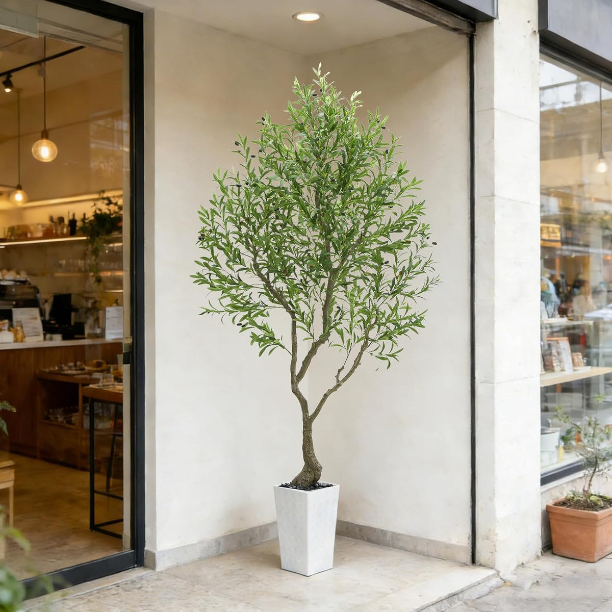 Olive Trees Artificial Indoor 8FT with Planter