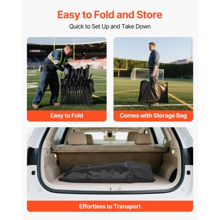 VEVOR Portable Folding Bench, 6 Seat Black