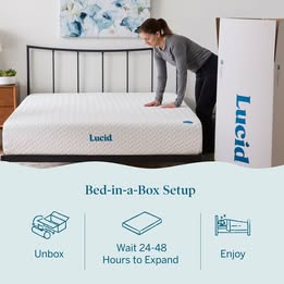 Lucid Bliss 10" Plush Memory Foam Mattress FULL SIZE
