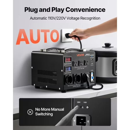 VEVOR 5000W Voltage Converter (110-220V)