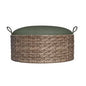 Drew Barrymore Wicker Ottoman Table Brown/Thyme