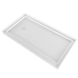 KFFKFF Shower Pan 60x30, White, Left Drain