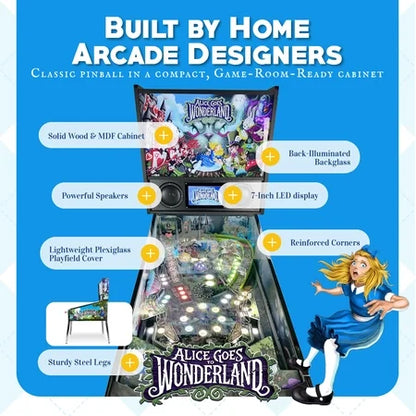 Wonderland Amusements Alice Pinball LED
