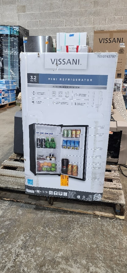 3.2 cu. ft. Mini Fridge Stainless Steel