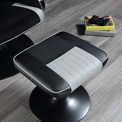 X Rocker Milano Pedestal Gaming Chair with Footrest, Black/Gray