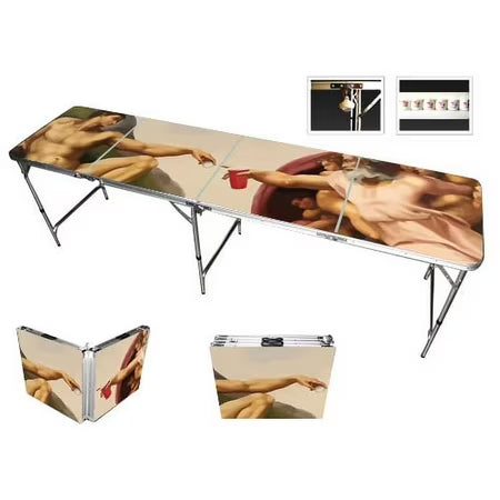 Sistine 8' Foldable Beer Pong Table for 2-4