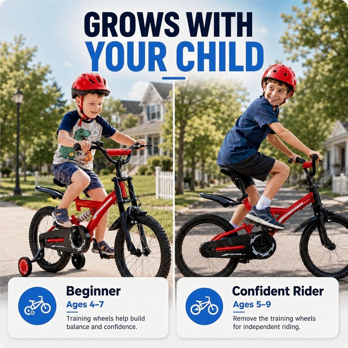 SUGIFT 18-Inch Kids Bike, Red