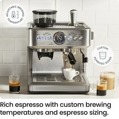 Chefman Crema Espresso Machine with Grinder