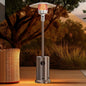 NEW OLIXIS 48,000 BTU Propane Heaters with Wheels, Patio Heater Outdoor with Round Table Design, For Deck Porch Garden Commercial Residential, 17.7 x 17.7 x 87 inches (LxWxH)