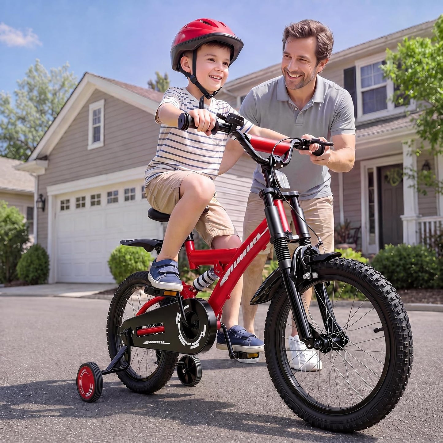 SUGIFT 18-Inch Kids Bike, Red