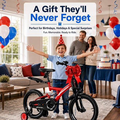 SUGIFT 18-Inch Kids Bike, Red
