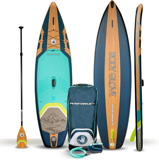BODY GLOVE 2024 Performer 11' Inflatable Paddle Board - Deep Sea/Isle Green