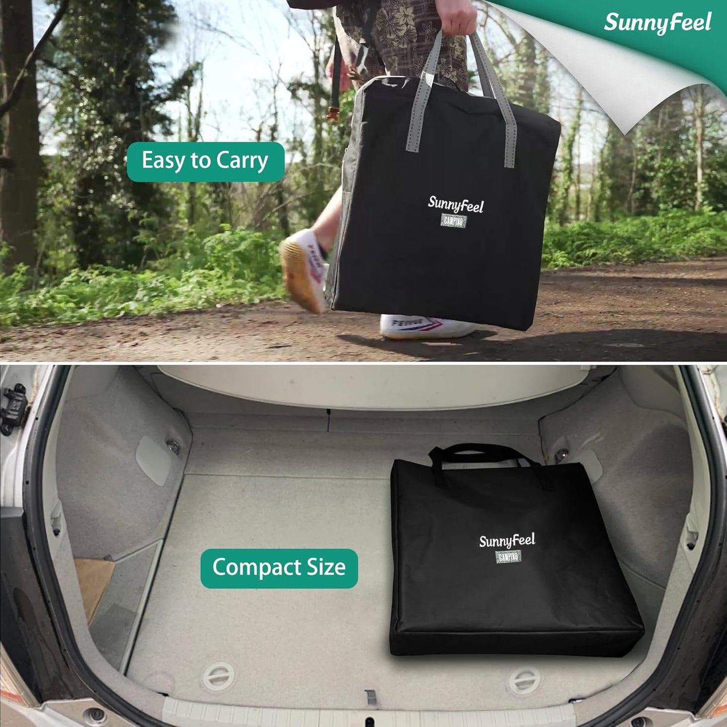 SUNNYFEEL Camping Directors Chair with Side Table