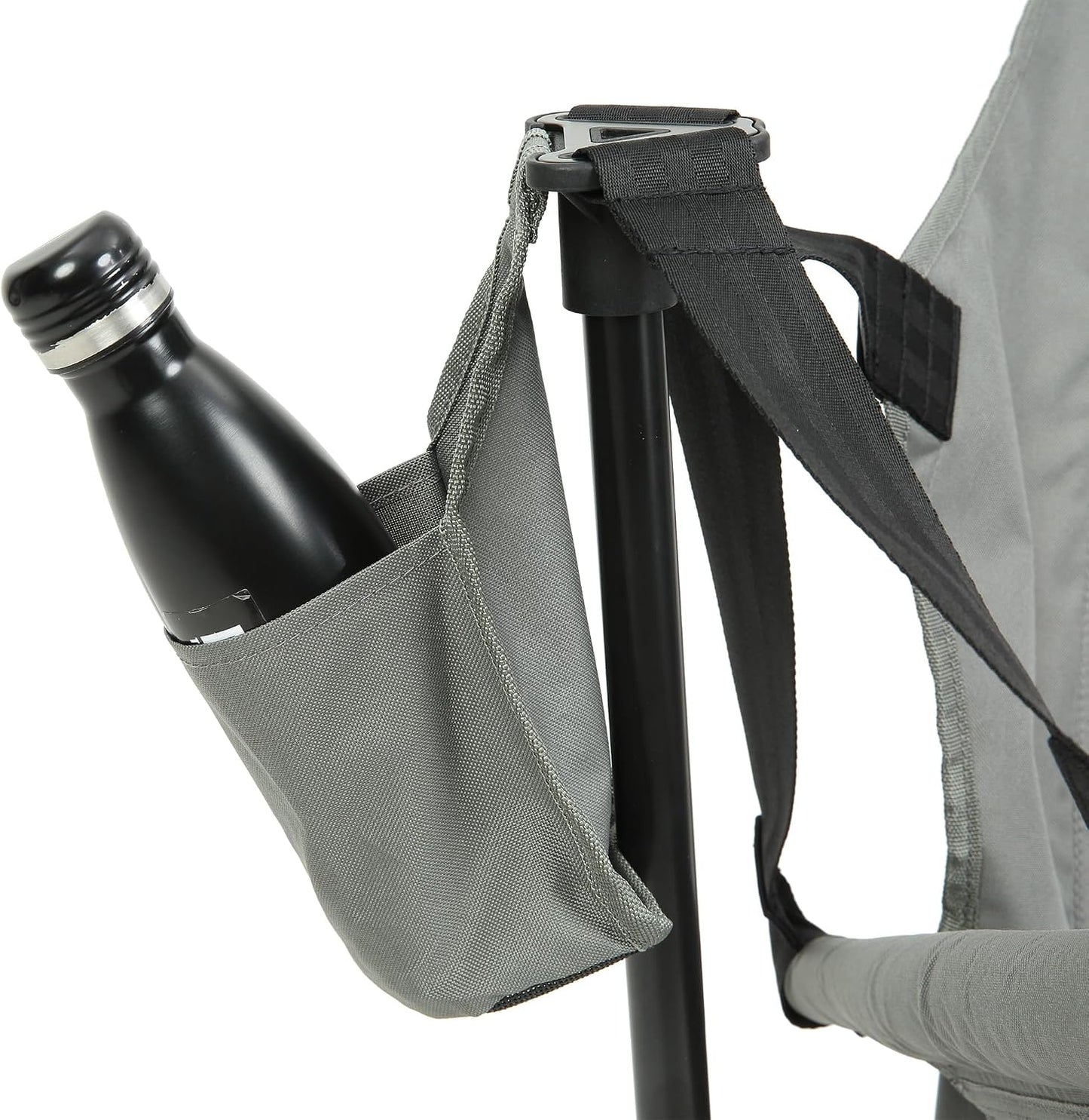 Folding Camping Chairs Set of 2, Portable Grey