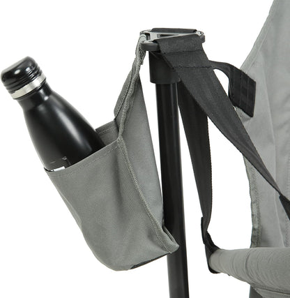 Folding Camping Chairs Set of 2, Portable Grey