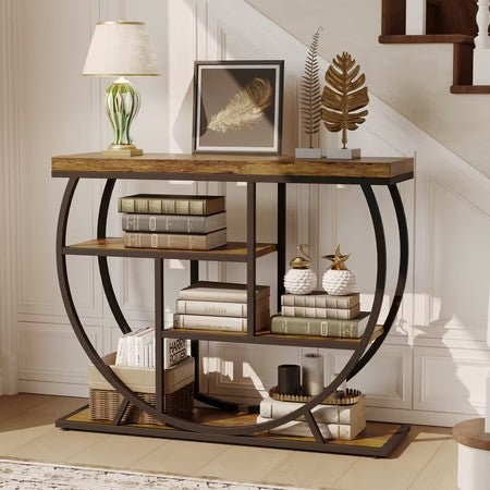 4-Tier Narrow Entryway Table with Shelves