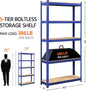 Yaheetech 5 Tier Shelf 35.5″L×12″W×71″H