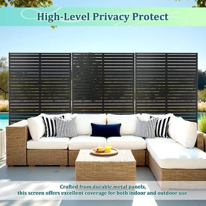 Metal Privacy Screen, 72''H×47''W Fence Panel