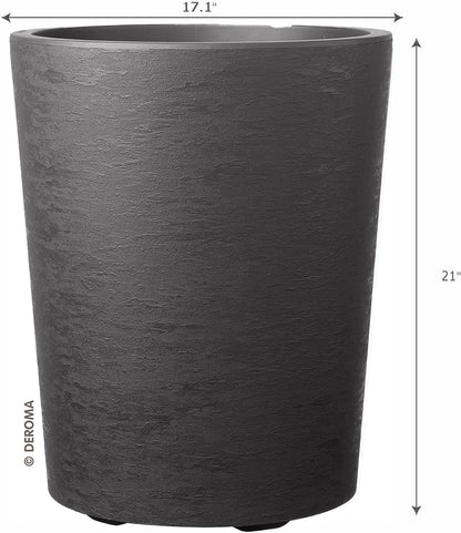 DEROMA BLACK PLANTER 21”x 17” TALL PLANTER