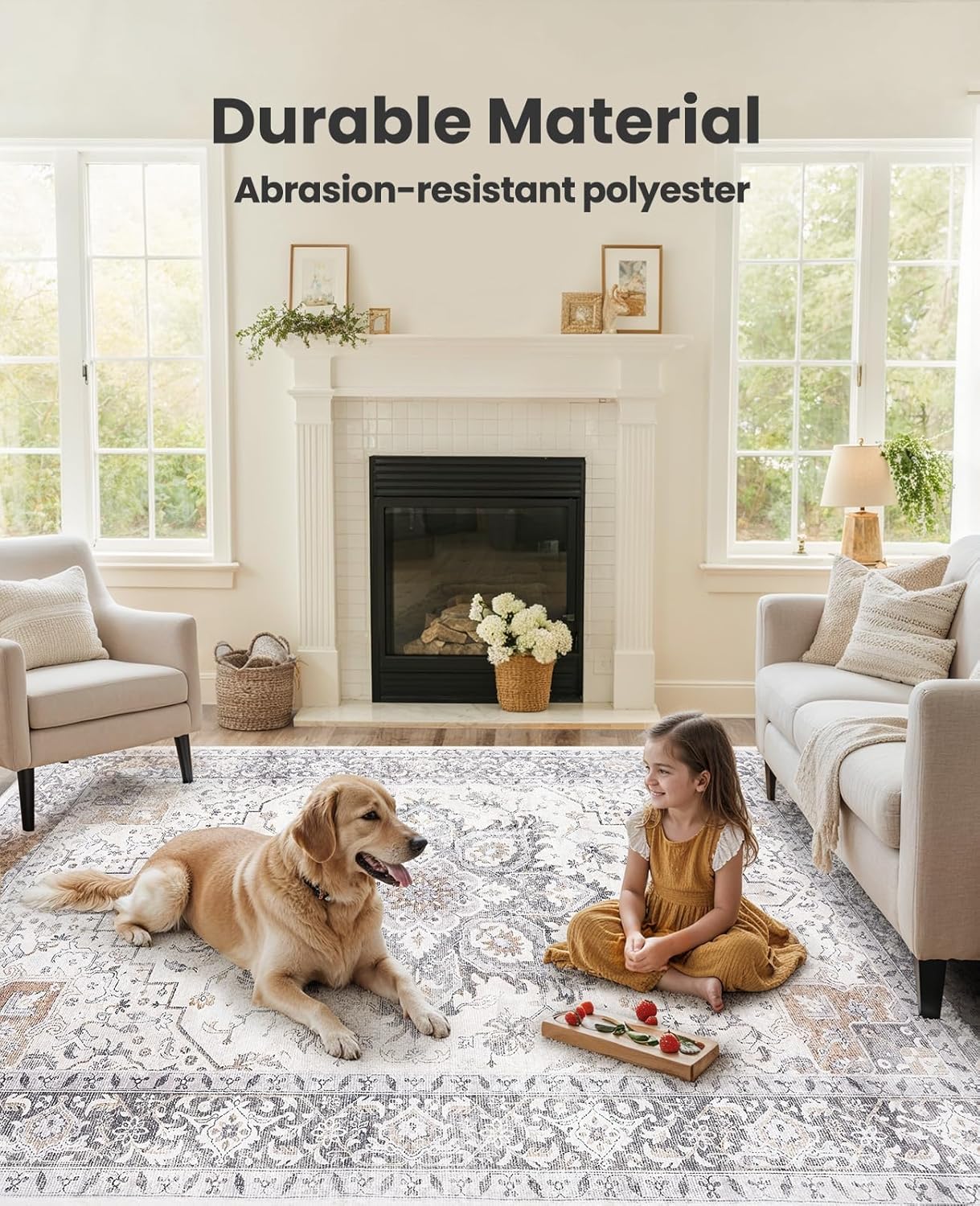 AMADA HOMEFURNISHING 8x10 Low-Profile Area Rug