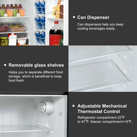 Galanz 4.6 cu ft Stainless Mini Fridge