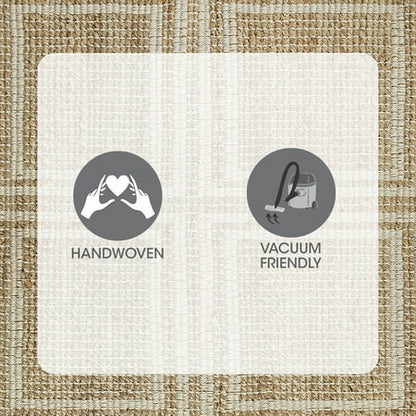 Ivory & Natural Interlocking Jute 30x102 Runner