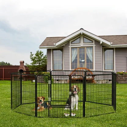 Waleaf Heavy Duty Dog Playpen for Outdoor, 8 Panels 24/32/40 Height x 32 Width,Portable Dog Playpen Puppy Playpen for Large Dog Exercise Pen for Indoor Outdoor,Pet Playpen Fence for Yard,RV