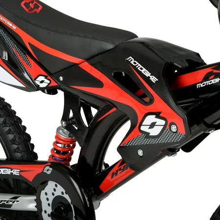 Hyper Bicycles 16" Moto Bike, 5-7, Black/Red