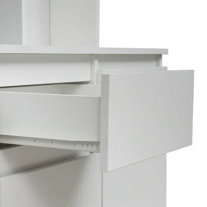 BLACK Freestanding kitchen storage, sideboard with charging station S00002