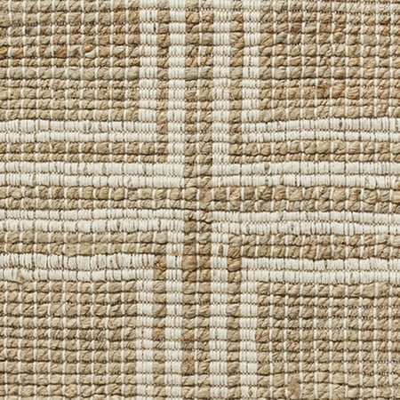 Ivory & Natural Interlocking Jute 30x102 Runner