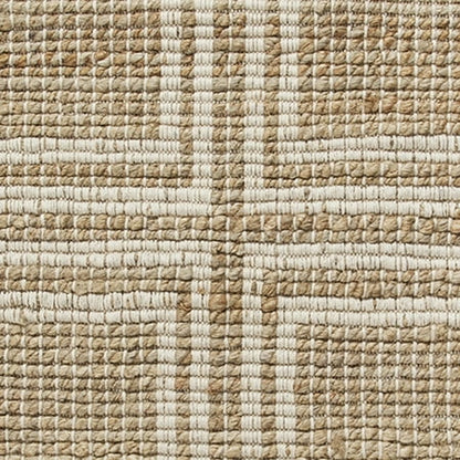 Ivory & Natural Interlocking Jute 30x102 Runner