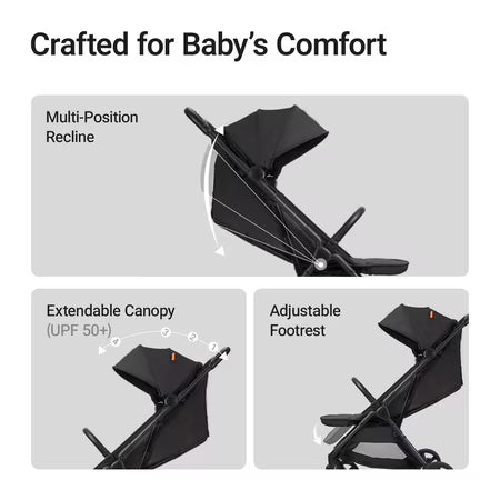 Mamazing Air Lite Travel Stroller, Black