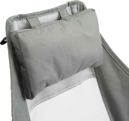 Folding Camping Chairs Set of 2, Portable Grey