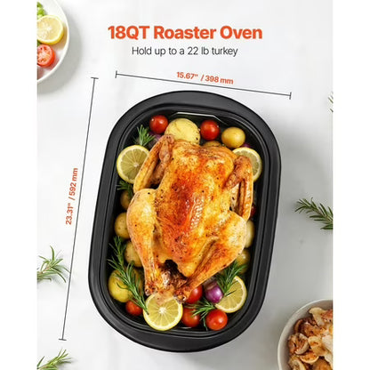 18qt Electric Roaster Oven with Thermostat