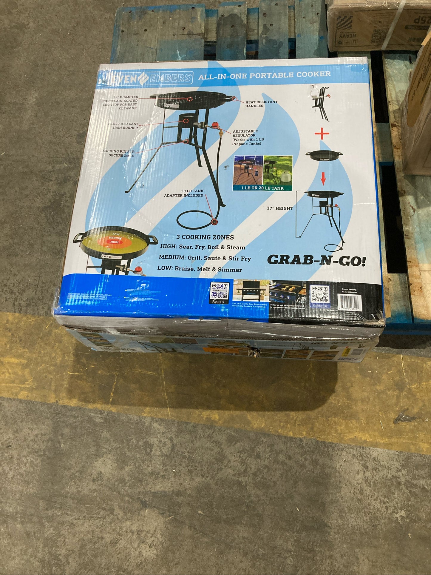 Portable Propane Grab-N-Go Grill in Black