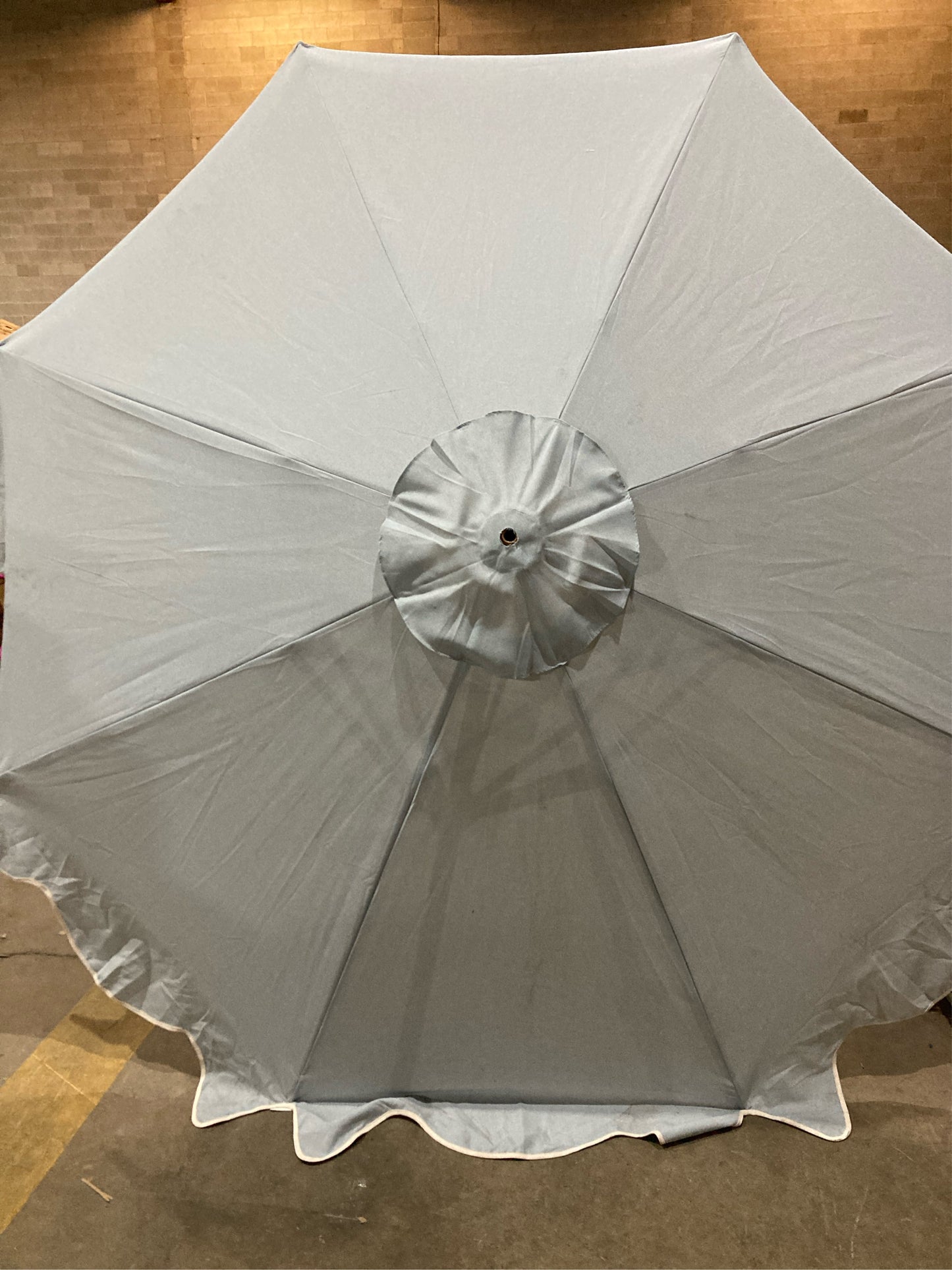 My Texas House 9ft Round Patio Umbrella, Blue