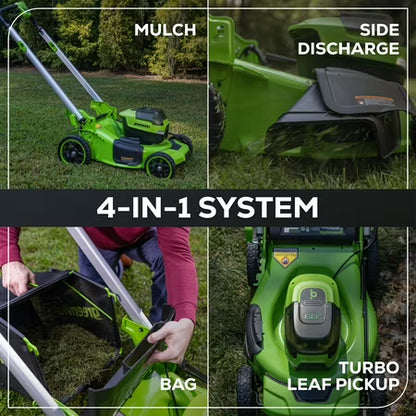 Greenworks 60V 21" Push Lawn Mower + Battery