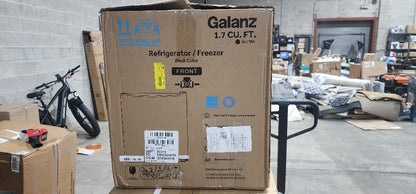 Galanz 1.7 Cu ft Single Door Mini Fridge GL17BK, Black, New