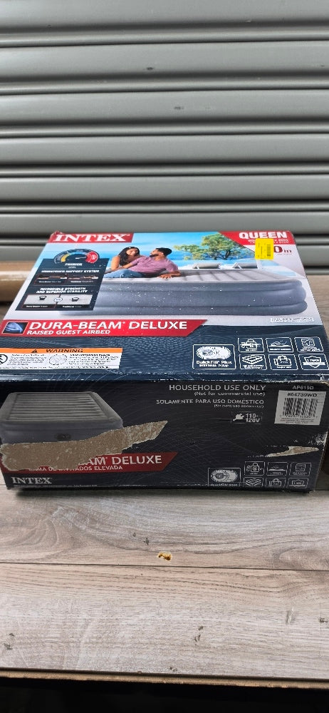 Intex 20" Dura-Beam Deluxe Raised Air Bed Queen