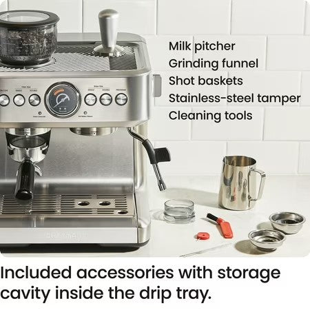 Chefman Crema Espresso Machine with Grinder