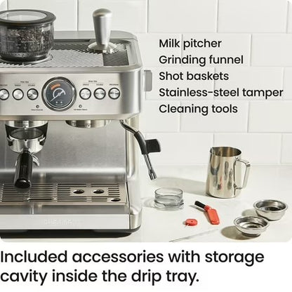 Chefman Crema Espresso Machine with Grinder