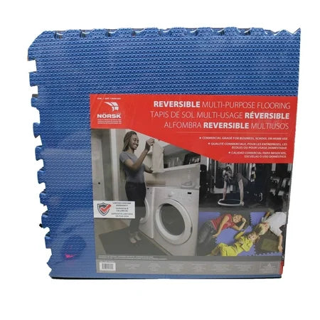 Norsk Reversible Multi-Purpose Flooring 6 Pieces Blue/Black