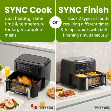 Elite Gourmet EAF1055D Dual Zone Fryer Oven
