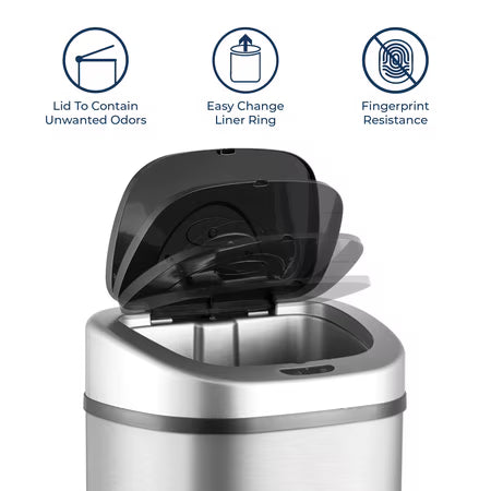 Nine Stars 21 Gal Stainless Steel Trash Can