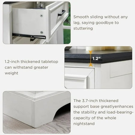 ACCOHOHO 5-Tier Storage Dresser, White