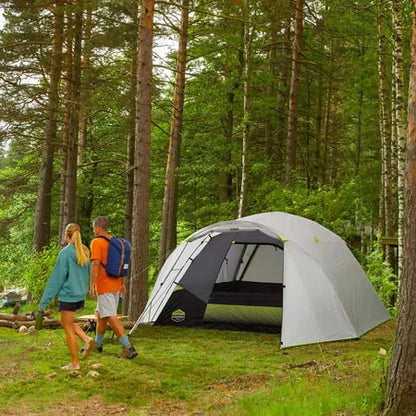 CORE Equipment 6 Person LED Lighted Dome Tent, Gray - Water Resistant
