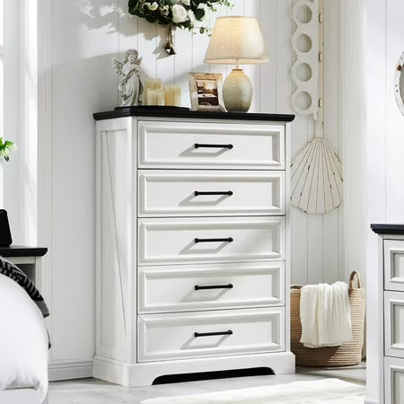 ACCOHOHO 5-Tier Storage Dresser, White