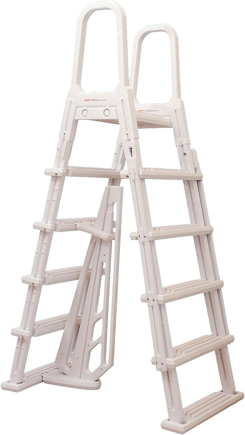 Blue Wave NE1222 A-Frame Flip Up Ladder for Above Ground Pools, White