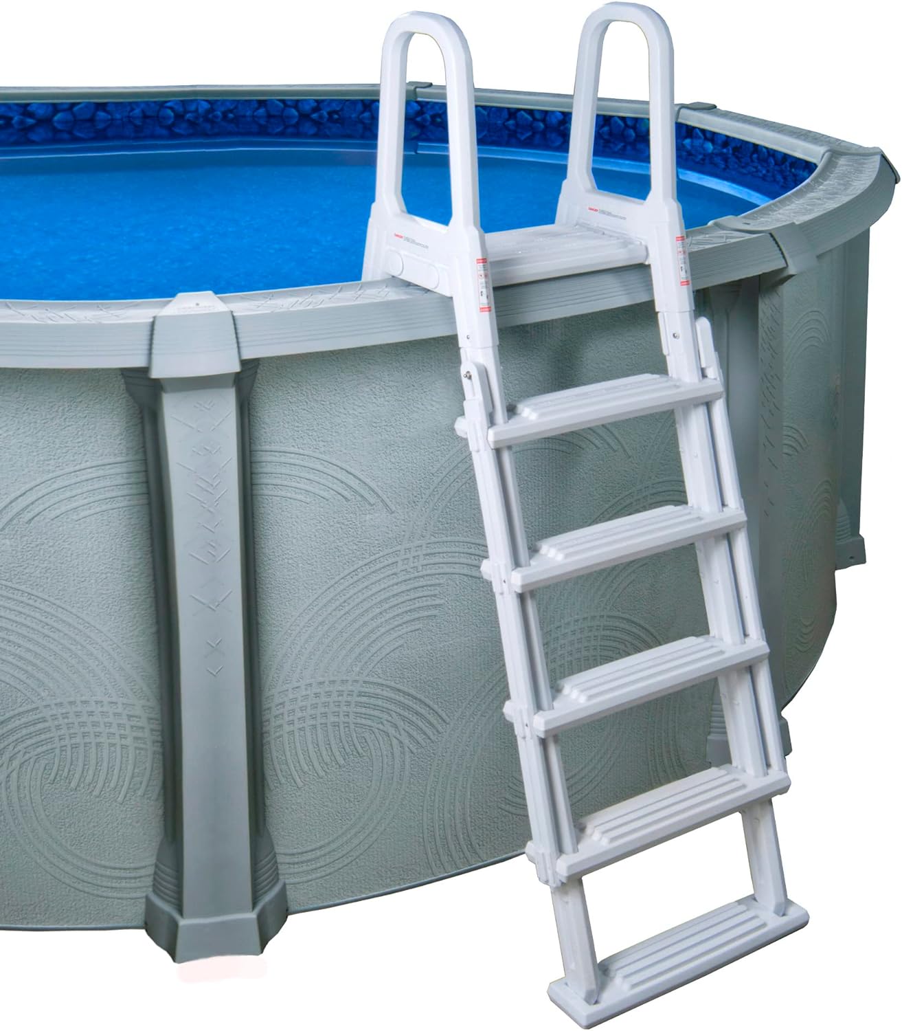 Blue Wave NE1222 A-Frame Flip Up Ladder for Above Ground Pools, White